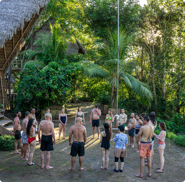 Beginning of ayahuasca ceremony